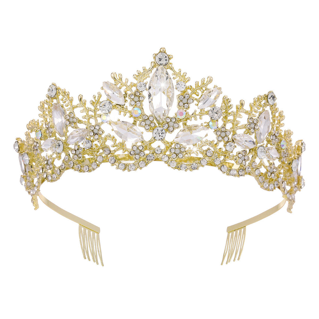 Ladies Glamorous Tiara with Sparkling Crystal Decorations Kalsten