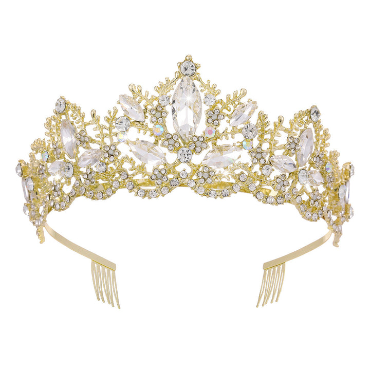 Ladies Glamorous Tiara with Sparkling Crystal Decorations Kalsten