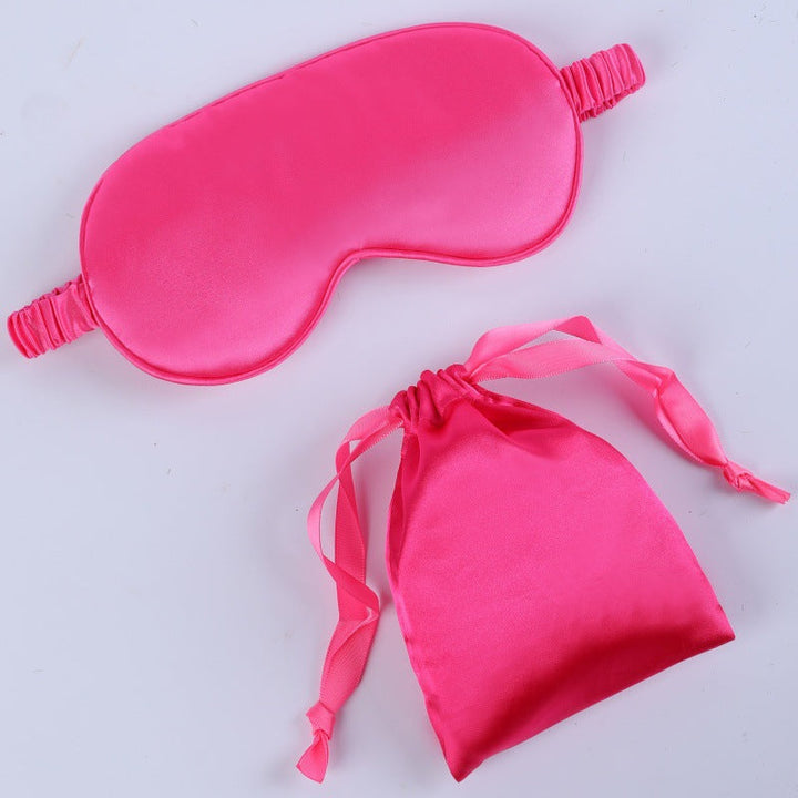 Women's nano silk sleep mask with padded eye area, adjustable elastic band, and storage pouch Kalsten