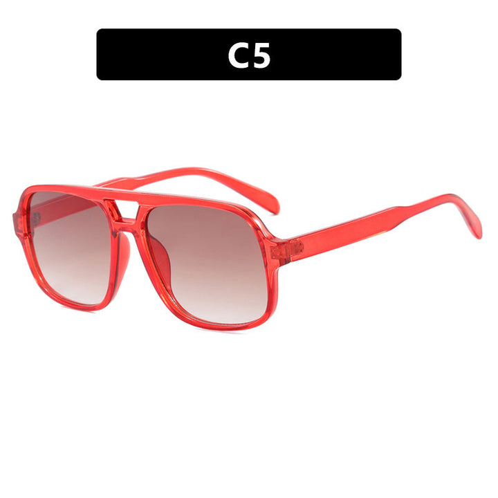 Women's modern square sunglasses with stylish transparent frame Kalsten