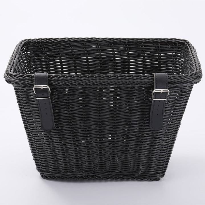 Ladies Versatile Storage Basket with Elegant Leather Handles Kalsten