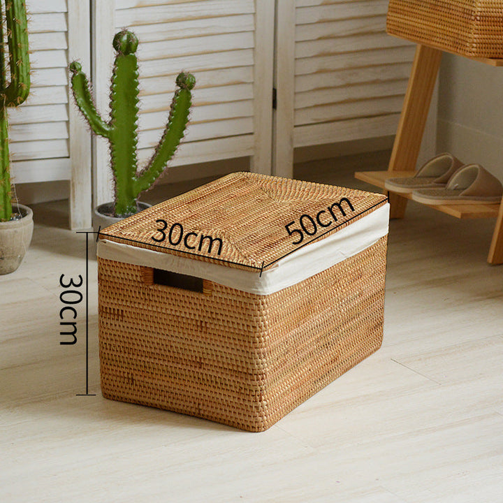 Women rectangular rattan storage basket Kalsten