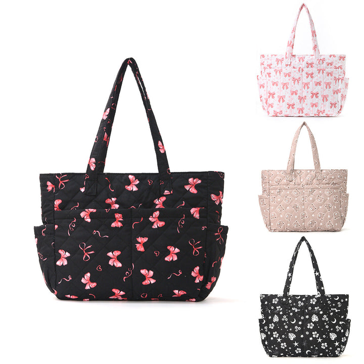 Practical cotton bag with cute bear motif Kalsten