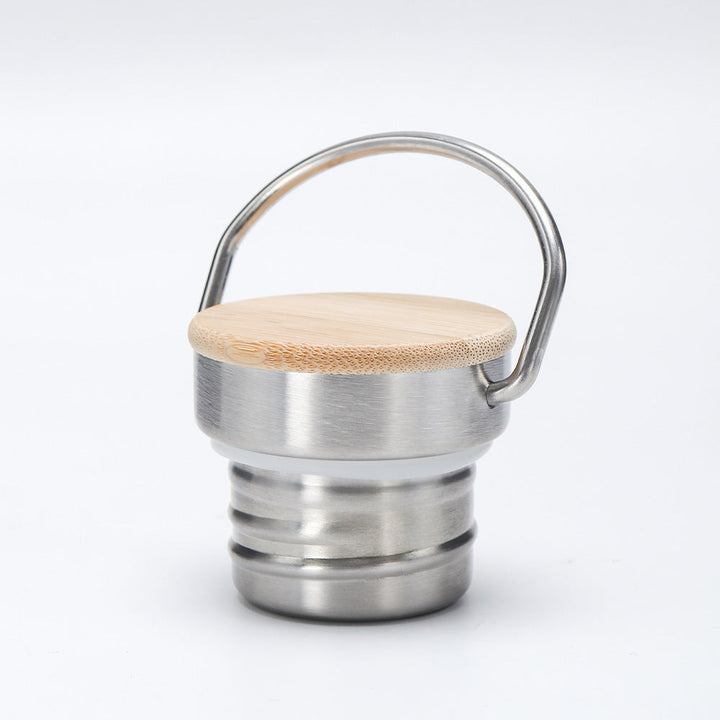 Women's insulated stainless steel drinking bottle with wooden lid Kalsten