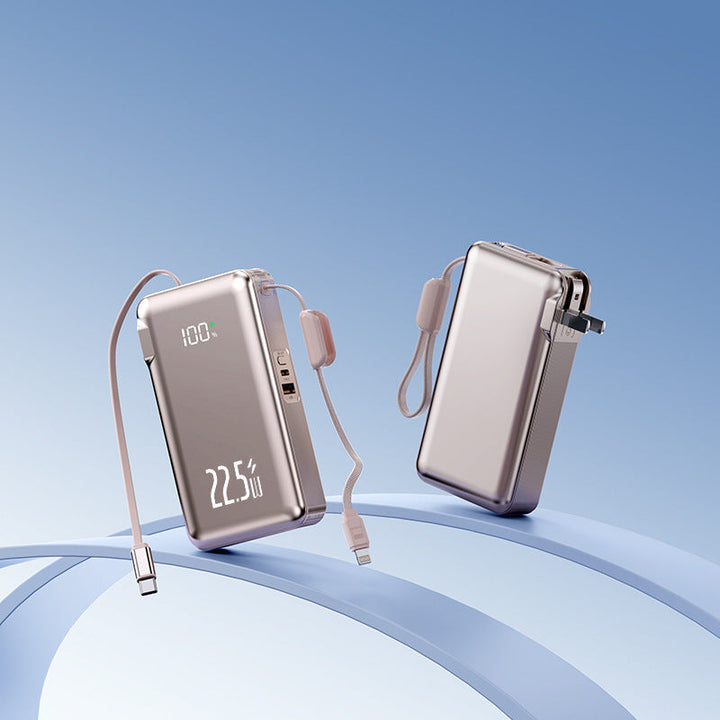 Portable power bank with integrated LCD display and fast charging function Kalsten