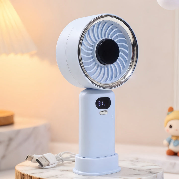 Portable Mini Handheld Fan with Digital Speed Display Kalsten