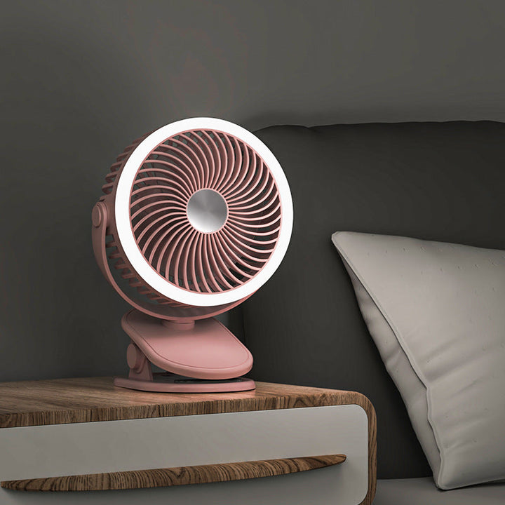 Ladies table fan with integrated LED lighting Kalsten