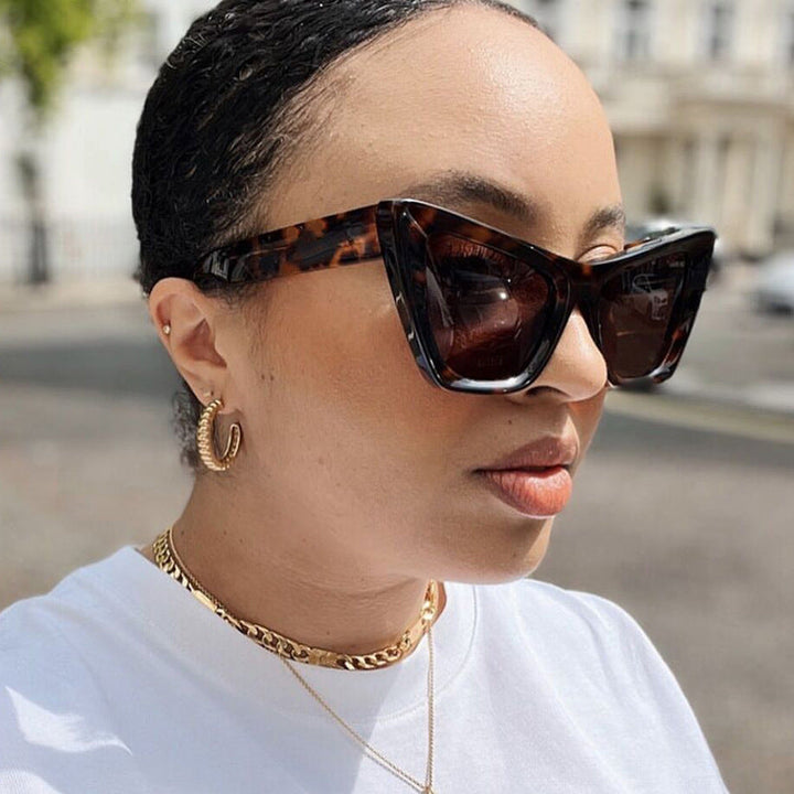 Women's Cat-Eye Sunglasses with Unique Wave Frame Kalsten