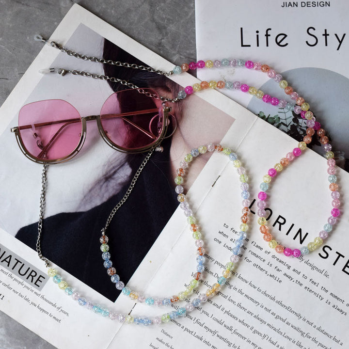 Colorful Textured Beaded Eyewear Chain Kalsten
