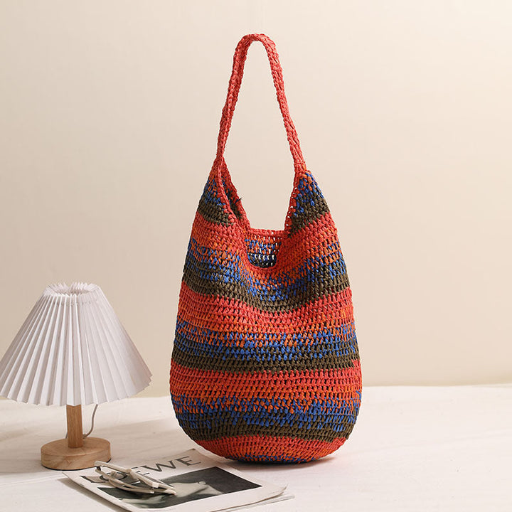Handcrafted Casual Shoulder Bag Made of Braided Material Kalsten