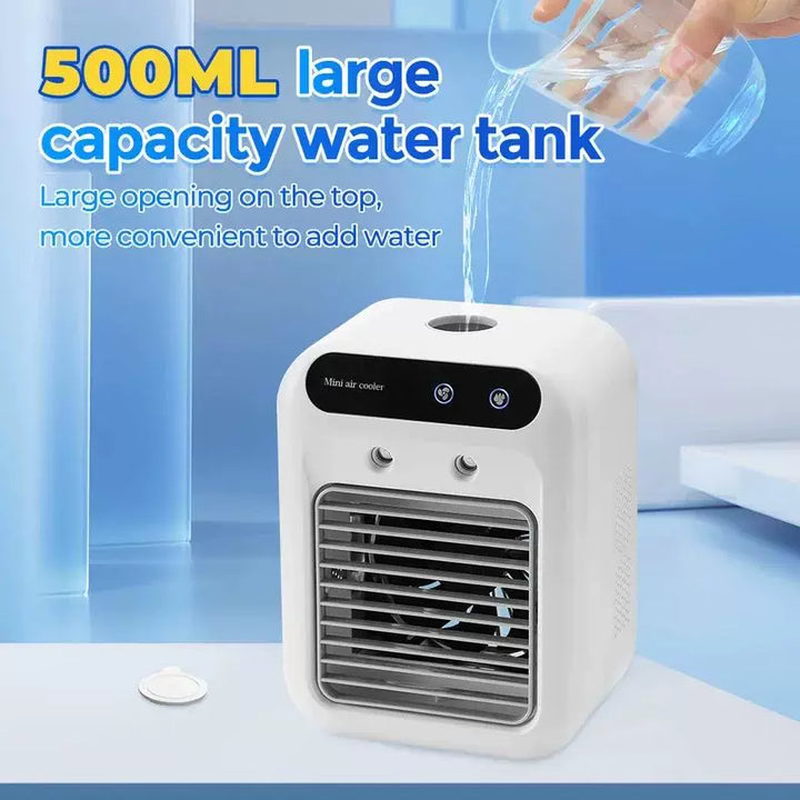 Unisex One Size USB-powered desktop vaporizer cold air cooler and humidifier with refillable top-fill tank adjustable directional louvers quiet operation Kalsten