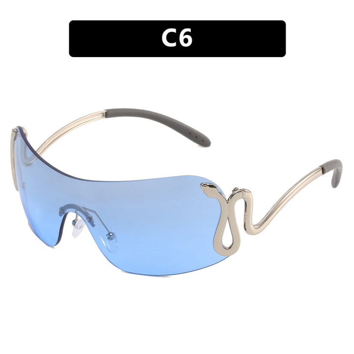 Ladies futuristic sports sunglasses with playful design Kalsten