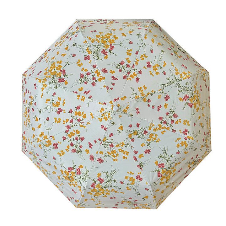 Women Foldable Sunshade with Flower Design Kalsten