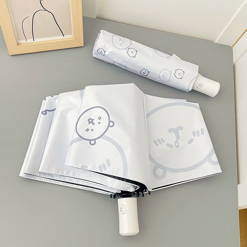 Women's Automatic Folding Umbrella with Playful Animal Design Kalsten
