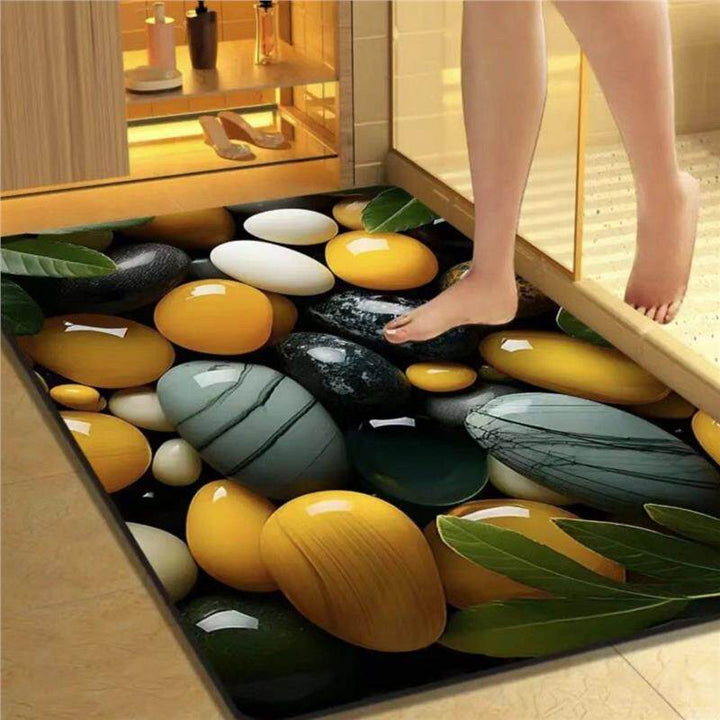 Natural Stone Patterned Bath Mat Kalsten