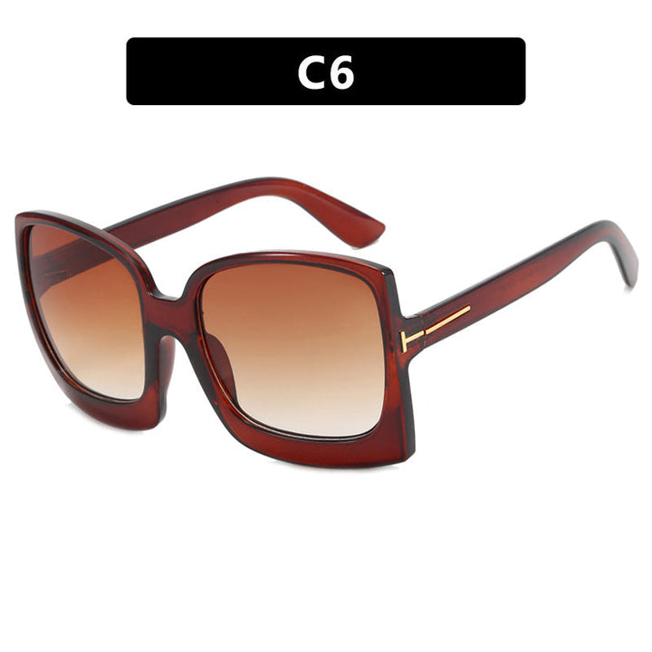 Women's oversized sunglasses in modern square design with mirrored lenses Kalsten