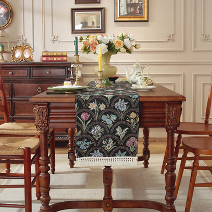 Floral Embroidered Table Runner