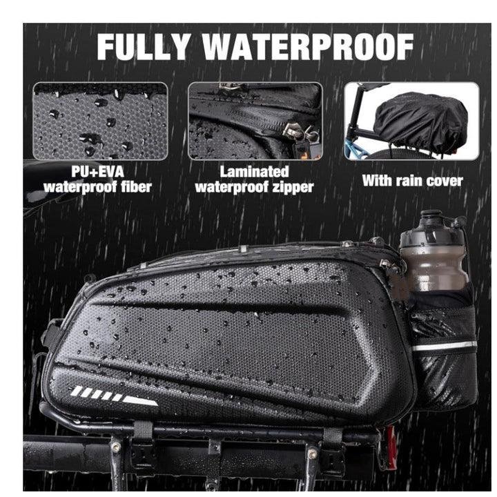 Bike luggage carrier bag with waterproof material and reflective elements Kalsten
