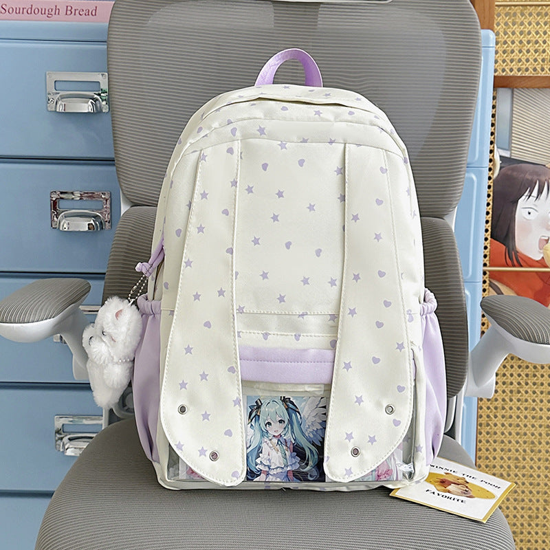 Cute Bunny Ears School Backpack