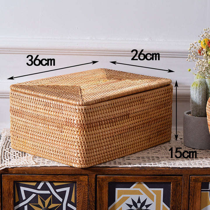 Women rectangular rattan storage basket Kalsten