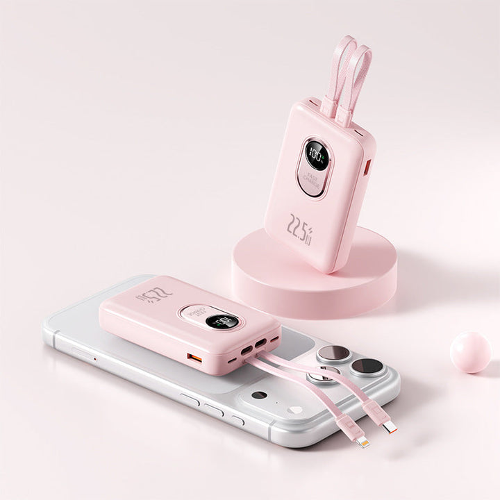 Power bank with fast charging function and integrated cable system Kalsten