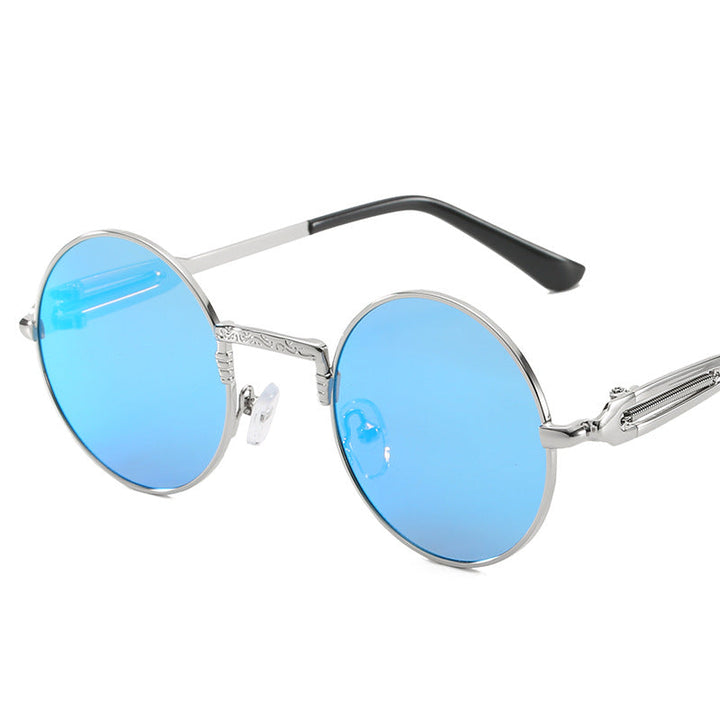 Women's round fashionable sunglasses with fine metal frame Kalsten
