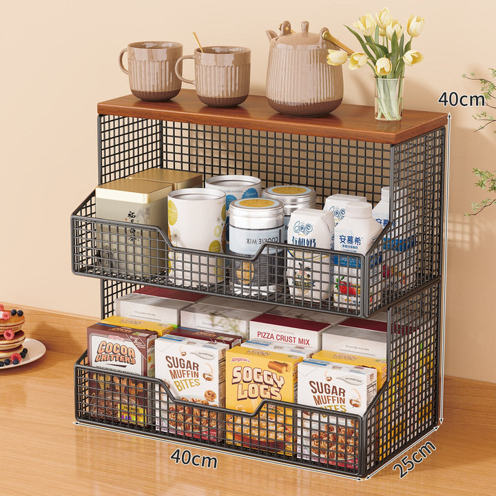 Multi-Tiered Rolling Kitchen Storage Rack Kalsten