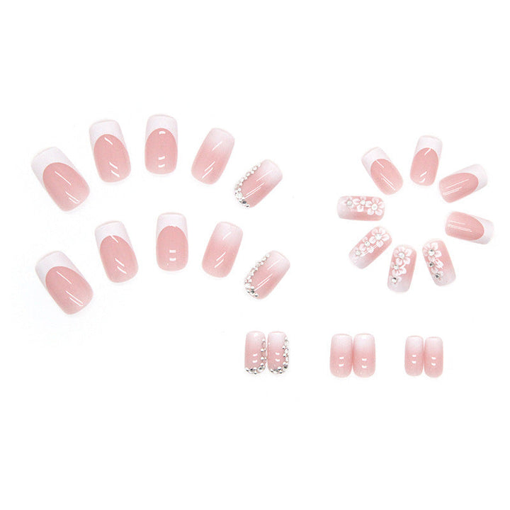 Deluxe Floral Acrylic Press-On Nail Tips Kalsten