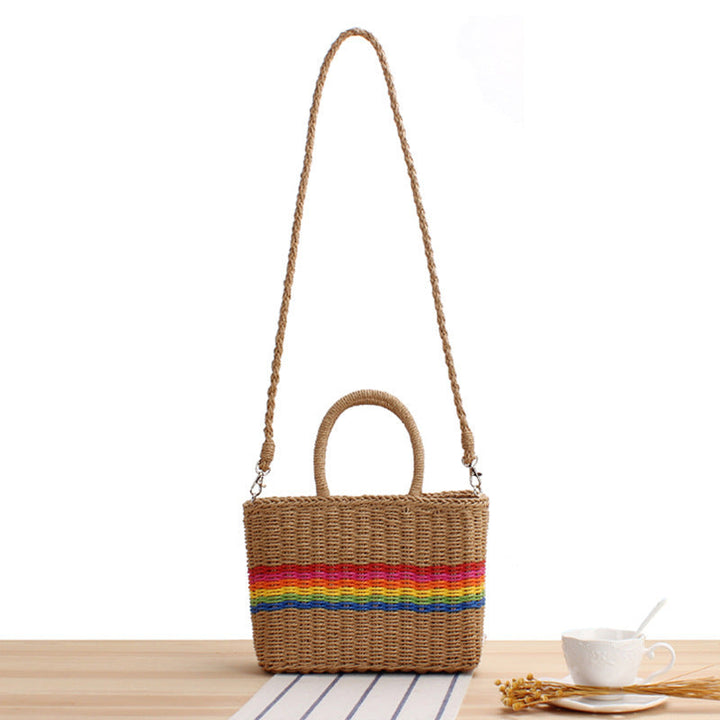Colorful basket bag with unique details Kalsten