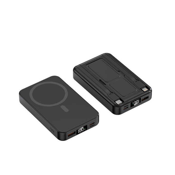Portable power bank with integrated Qi charging function and digital capacity display Kalsten