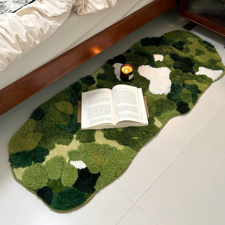 Floral-Designed Plush Area Rug