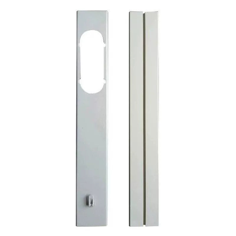 Unisex one size portable air conditioner window vent adapter kit with adjustable sliding plate and oval exhaust connection Kalsten