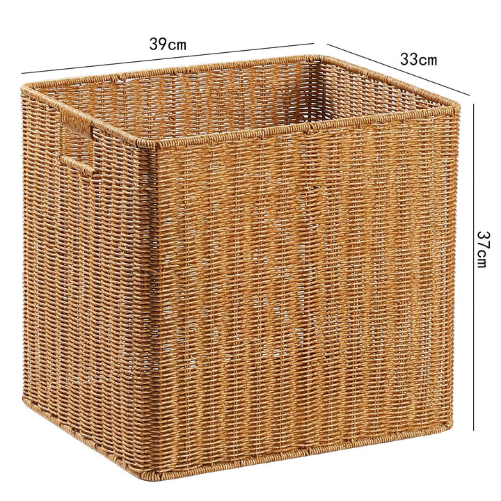 Handcrafted Rectangular Wicker Storage Bin Kalsten