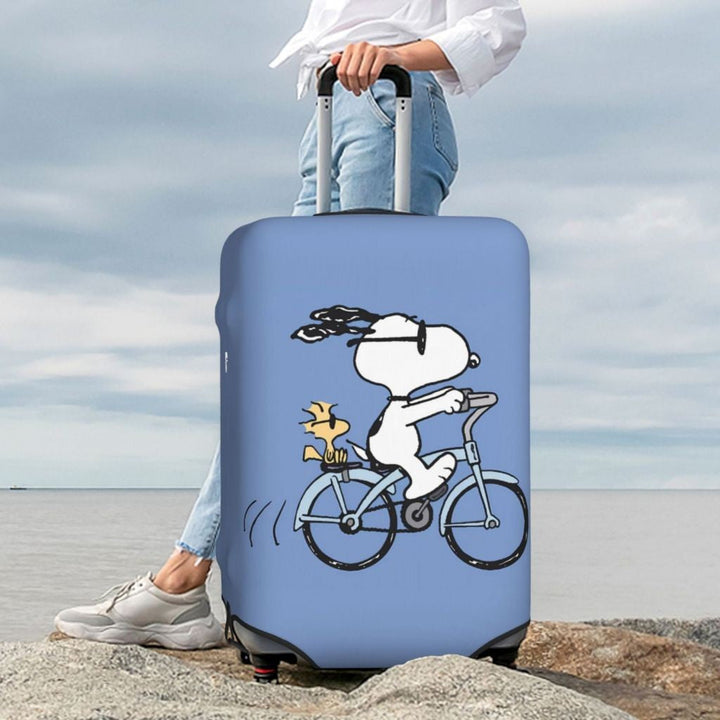 Unisex nano elastic suitcase cover with durable stretch material, zip opening and contrasting comic print Kalsten