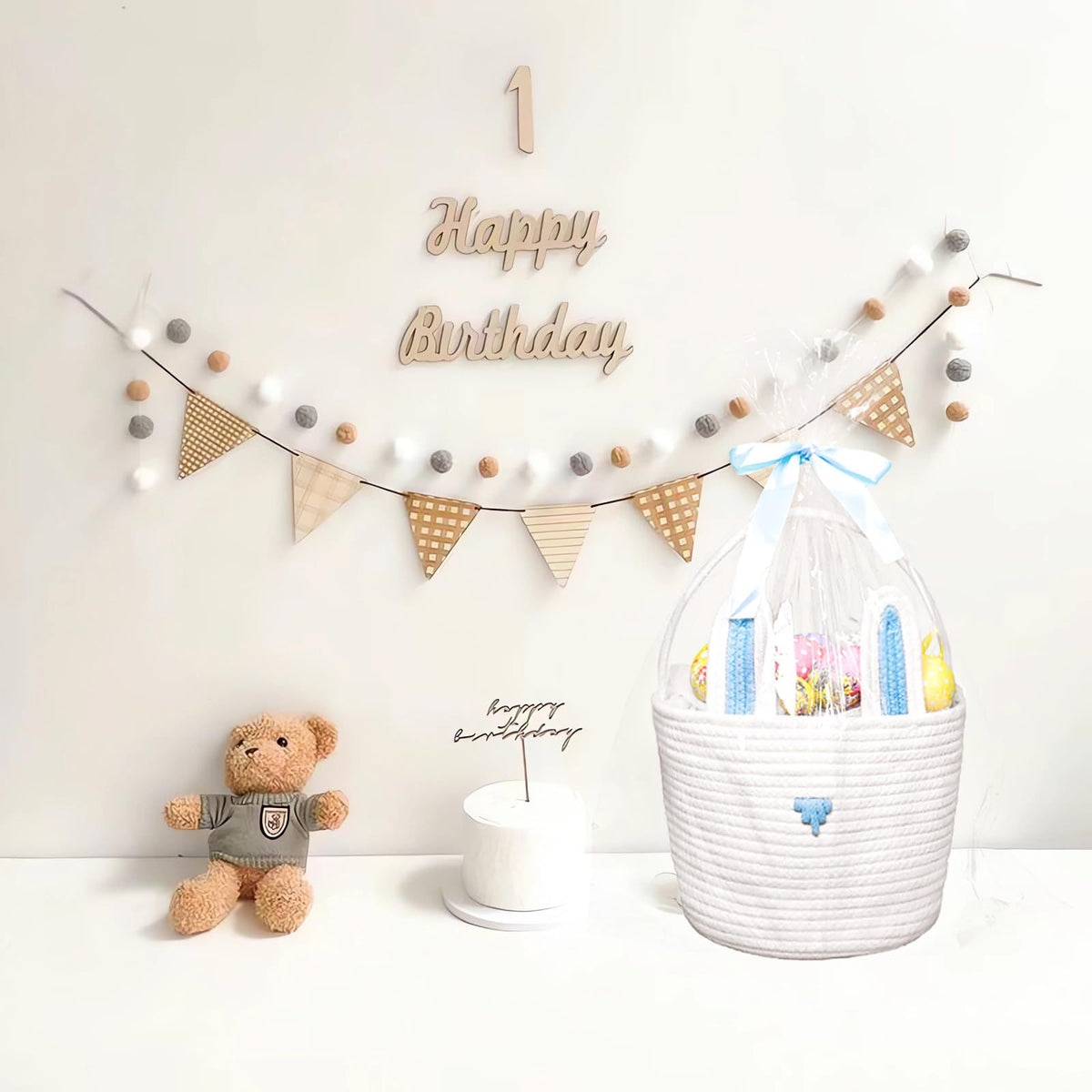 Playful Storage Basket in Rabbit Design Acalora