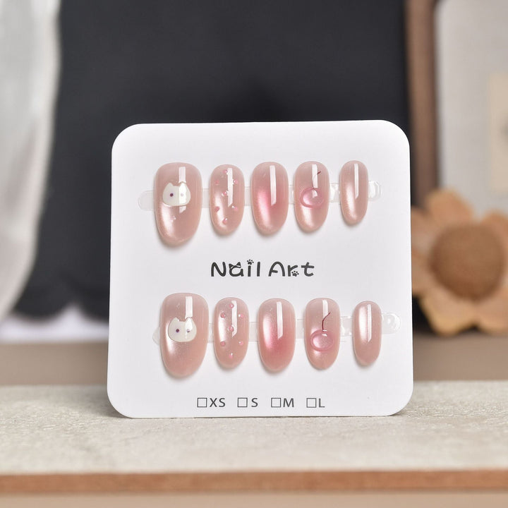 Artistic Star-Embellished Press-On Nail Set Kalsten