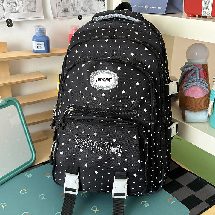 Children's Whimsical Star-Print School Backpack