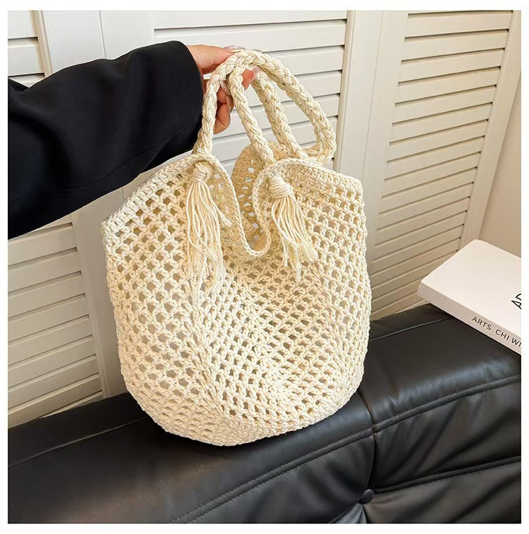 Handbag with Modern Macrame Structure Kalsten