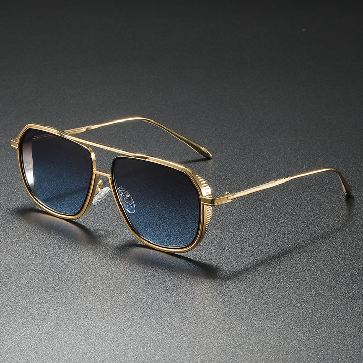 Women's Elegant Sunglasses with Angular Metal Frame Kalsten