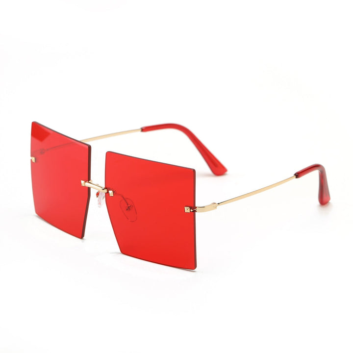 Women's fashion square sunglasses with wide lenses and delicate metal frame Kalsten