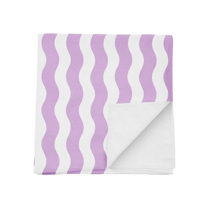 Terry Beach Blanket with Modern Wave Pattern Kalsten