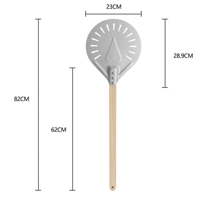 long-handled perforated pizza peel with wooden handle Kalsten