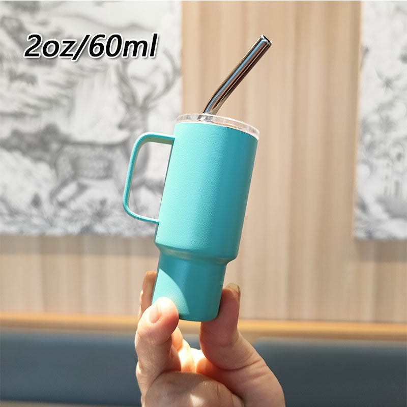 Women's practical drinking glass with metal straw Kalsten