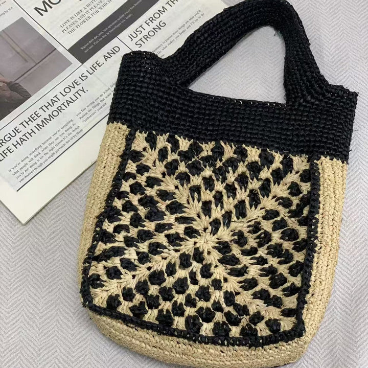 Handmade basket bag with traditional weaving pattern Kalsten