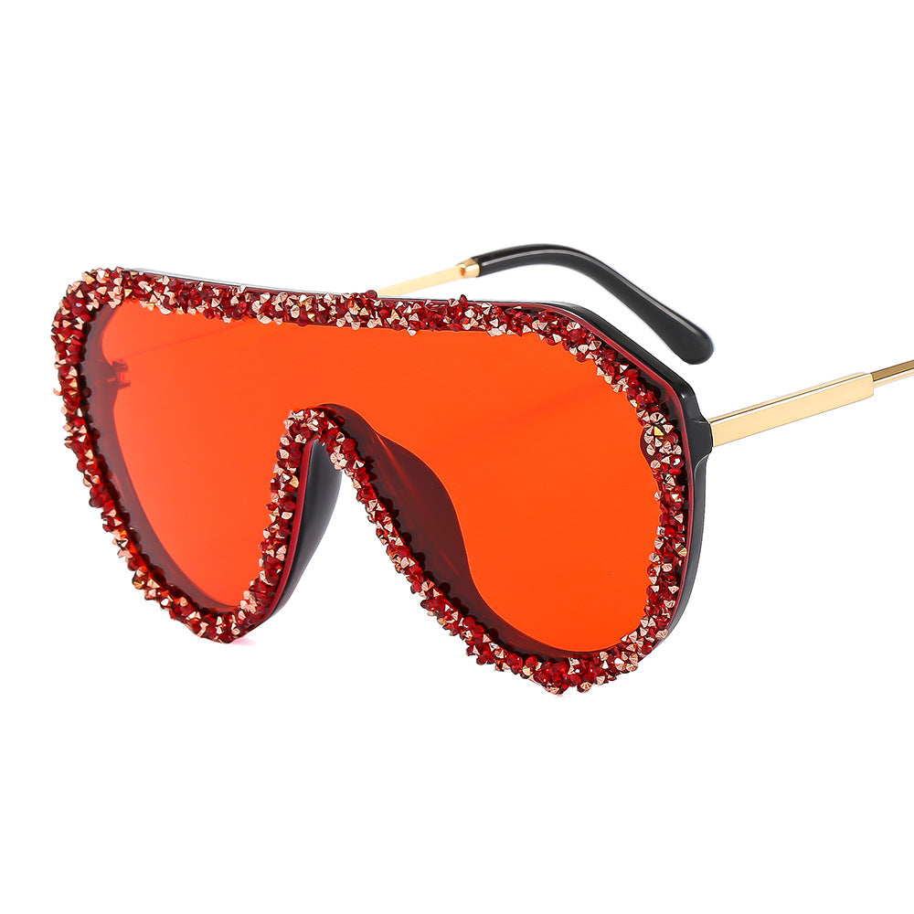 Women extravagant oversized sunglasses with glamour frame Kalsten