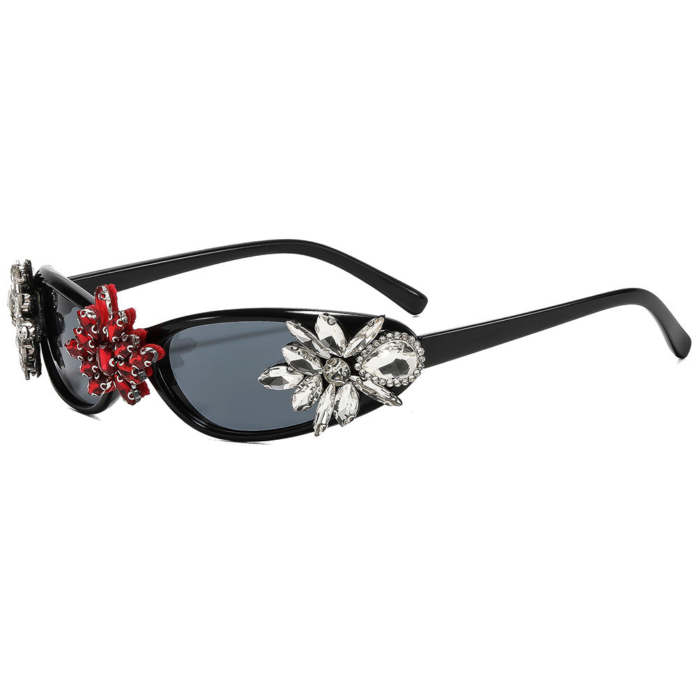 Ladies Glamorous Designer Sunglasses with Floral Accents Kalsten