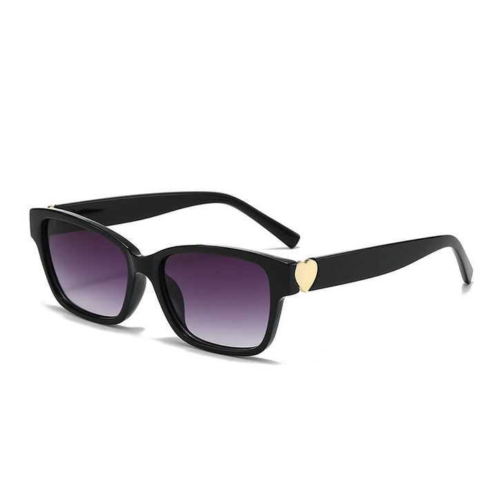 Women's fashionable square sunglasses with heart accents Kalsten