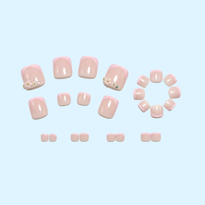 Nail art set with floral 3D design Kalsten