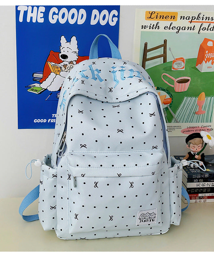 Casual Polka Dot School Backpack
