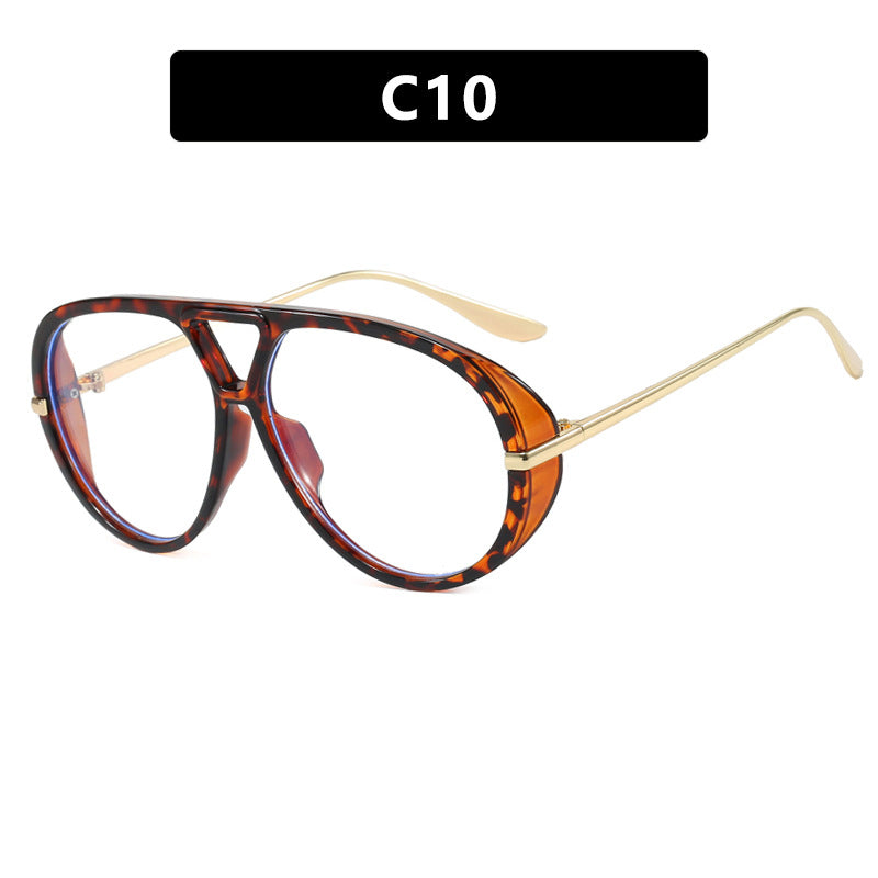 Women's oversized sunglasses with elegant plastic frame and mirrored lenses Kalsten